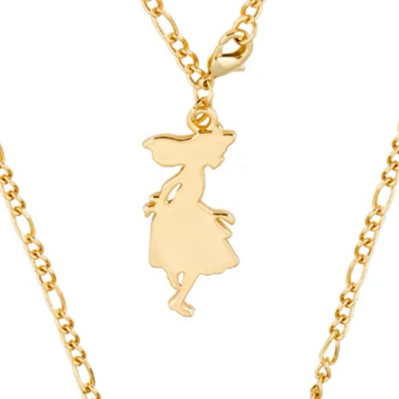 Disney Jewelry - Disney Necklace by Couture | Kingdom Alice in Wonderland Gold Plated 12” Chain